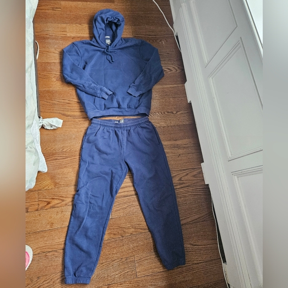 Gap Soft Vintage Blue Hoodie And Sweatpants Set - Size Small - Picture 1 of 10